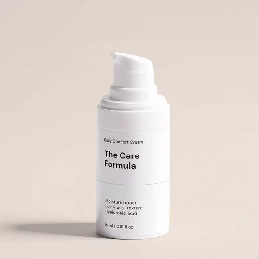 The Care Formula Daily Comfort Cream moisturizing face cream clean studio image