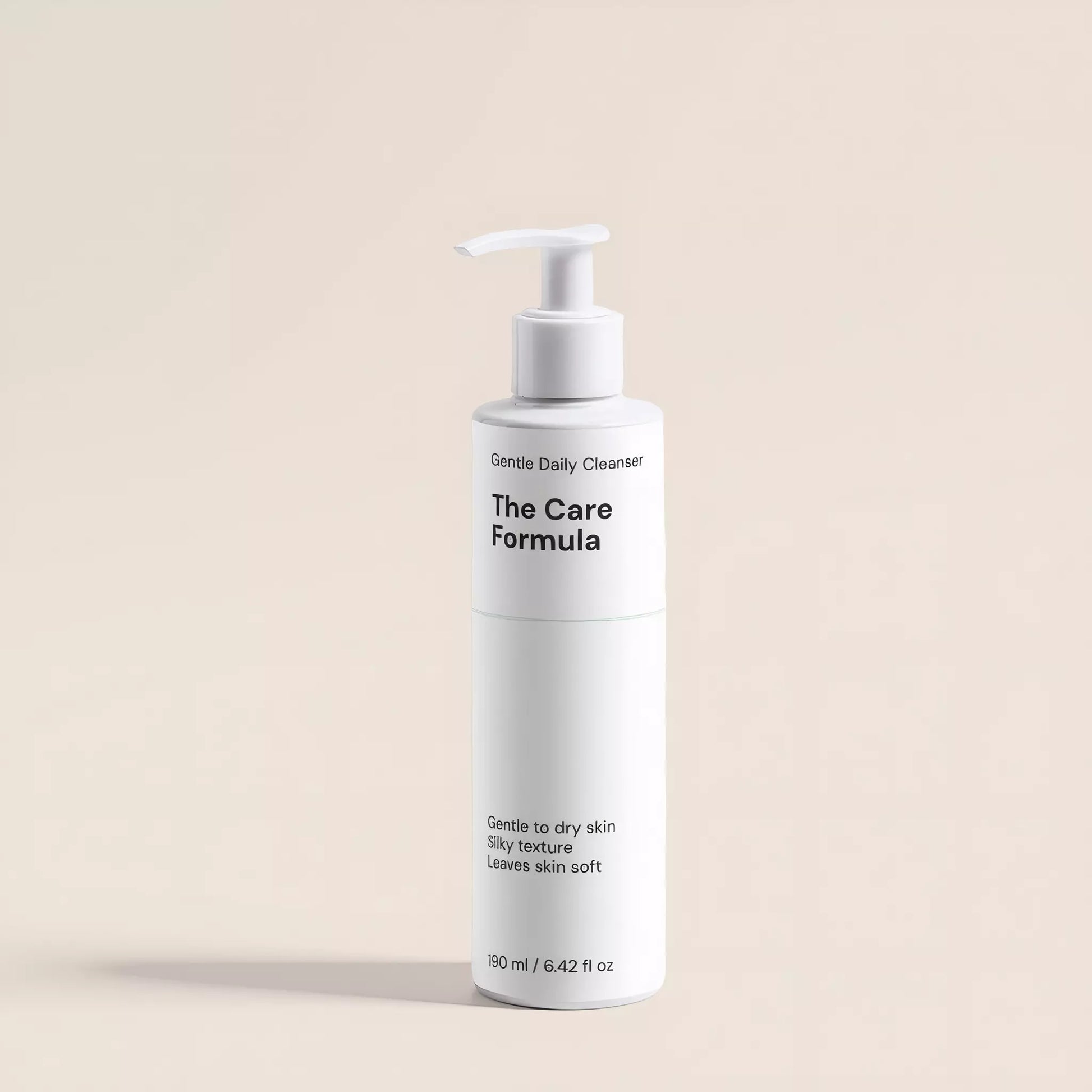 The Care Formula Gentle Daily Cleanser mild face cleanser clean studio image