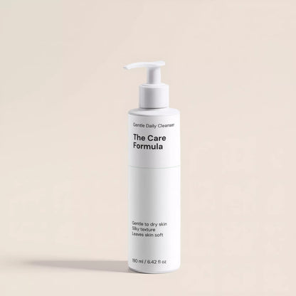 The Care Formula Gentle Daily Cleanser mild face cleanser clean studio image