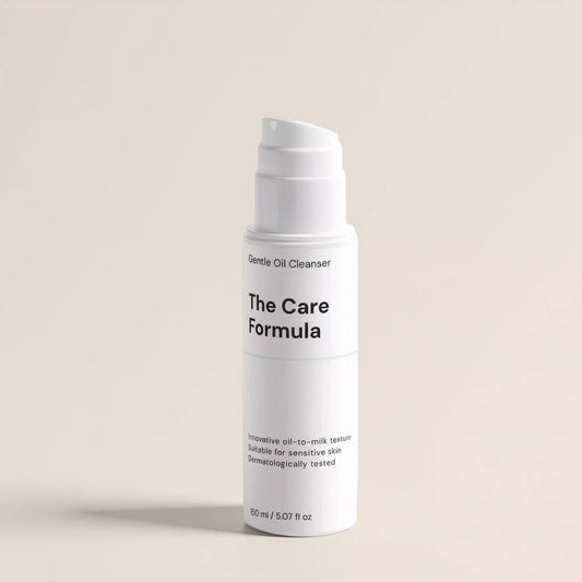 The Care Formula Gentle Oil Cleanser oil to milk cleanser clean studio image
