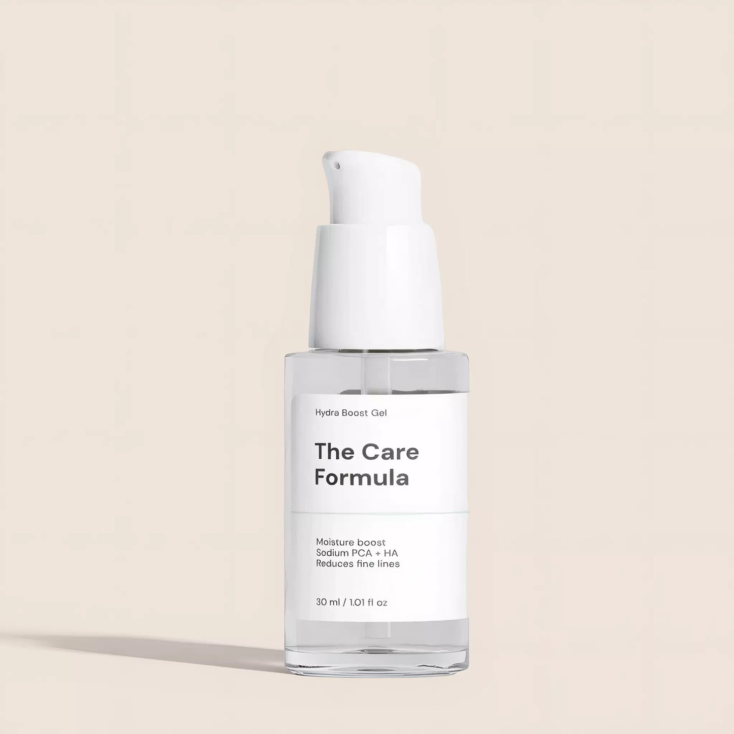 The Care Formula Hydra Boost Gel hydrating gel serum clean studio image